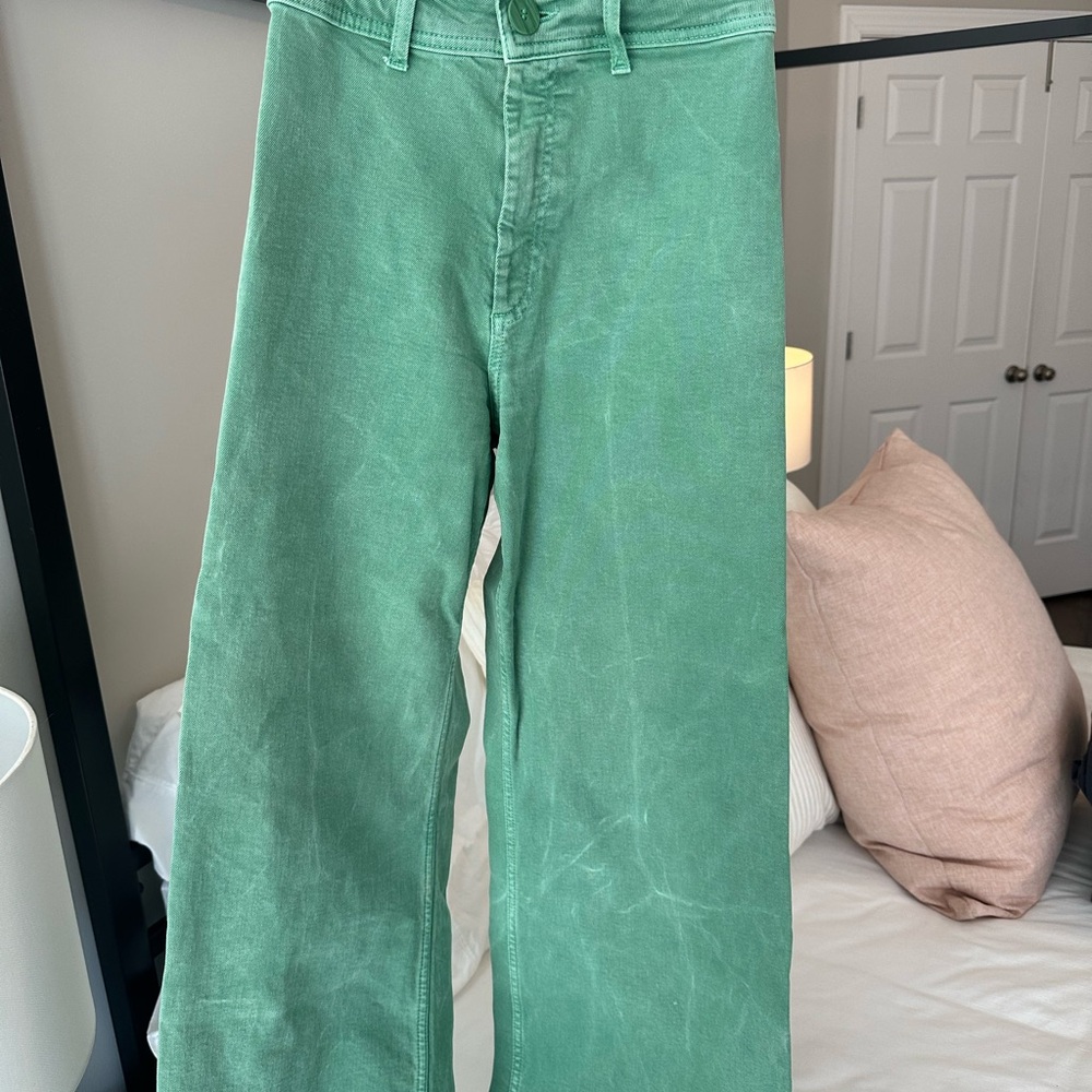 Green Wide-Leg Pants